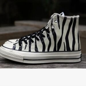 Converse All Star High 'zebra Stripe'  Chuck Taylor Hightops  Women's Sz 9 M 7